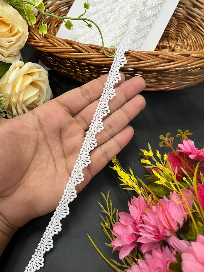 Imported Decorative White Cutwork Lace